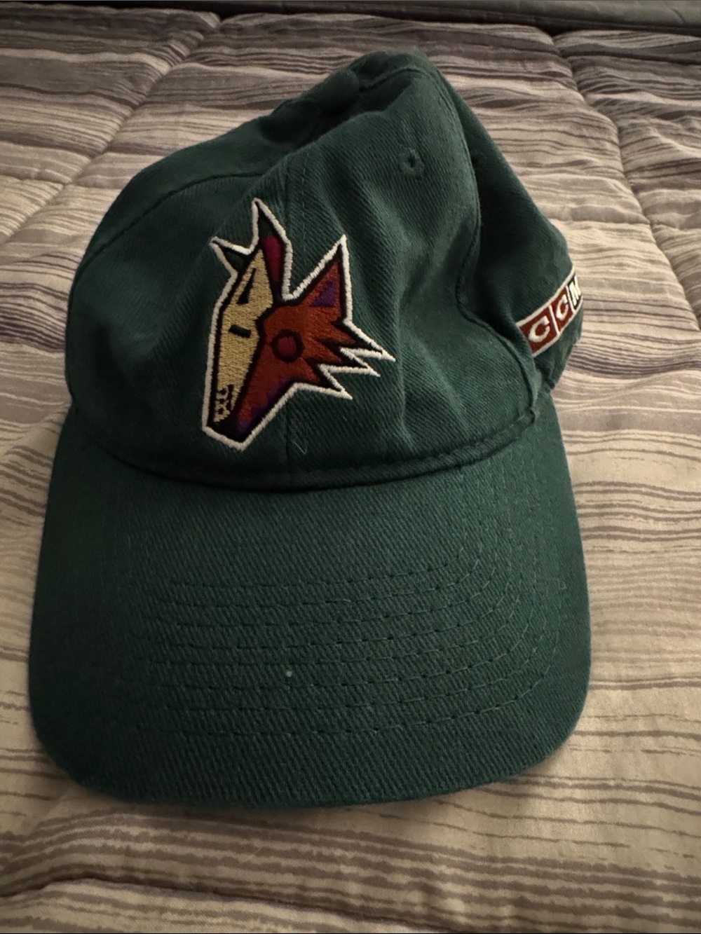 CCM Dark Green Baseball Cap with Multicolor Coyote Patch